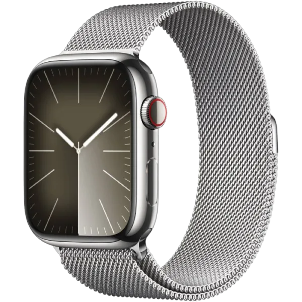 Apple Watch Series 9 41mm Silver Stainless Steel Case Millanes Silver Band